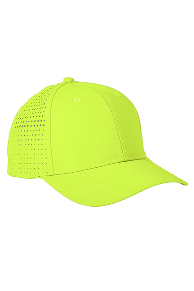 Big Accessories BA537 Mens Performance Adjustable Hat Neon Yellow Flat Front