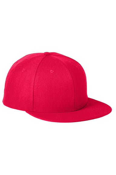 Big Accessories Hats BA539 Mens Adjustable Hat Red Flat Front