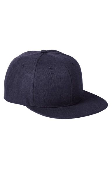 Big Accessories Hats BA539 Mens Adjustable Hat Navy Blue Flat Front