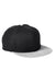 Big Accessories Hats BA539 Mens Adjustable Hat Black/Heather Grey Flat Front