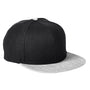 Big Accessories Hats Mens Adjustable Hat - Black/Heather Grey
