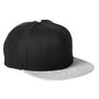 Big Accessories Mens Adjustable Hat - Black/Heather Grey