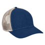 Big Accessories Mens Adjustable Trucker Hat - Navy Blue/Tan
