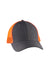 Big Accessories BA540 Mens Adjustable Trucker Hat Black/Neon Orange Flat Front