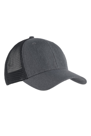 Big Accessories BA540P Womens Sport Ponytail Adjustable Trucker Hat Black Flat Front
