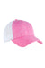 Big Accessories BA540P Womens Sport Ponytail Adjustable Trucker Hat Heather Pink/White Flat Front