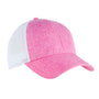 Big Accessories Womens Sport Ponytail Adjustable Trucker Hat - Heather Pink/White