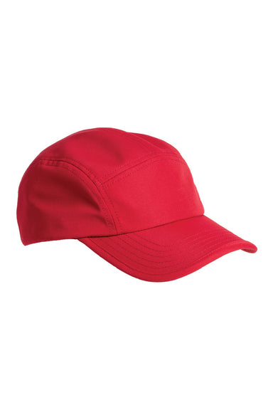 Big Accessories Hats BA603 Mens Pearl Performance Adjustable Hat Red Flat Front