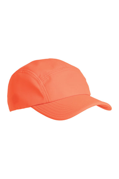 Big Accessories BA603 Mens Pearl Performance Adjustable Hat Orange Flat Front
