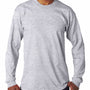 Bayside Mens USA Made Long Sleeve Crewneck T-Shirt - Ash Grey - Closeout