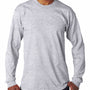 Bayside Mens USA Made Long Sleeve Crewneck T-Shirt - Ash Grey