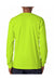Bayside 6100 Mens USA Made Long Sleeve Crewneck T-Shirt Lime Green Model Back