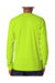 Bayside BA6100 Mens USA Made Long Sleeve Crewneck T-Shirt Lime Green Model Back