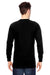 Bayside 6100 Mens USA Made Long Sleeve Crewneck T-Shirt Black Model Back