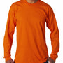 Bayside Mens USA Made Long Sleeve Crewneck T-Shirt - Bright Orange