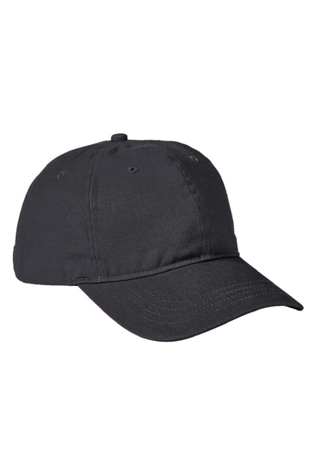 Big Accessories Hats BA611 Mens Ultimate Adjustable Hat Black Flat Front