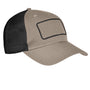 Big Accessories Mens Patch Adjustable Trucker Hat - Khaki Brown/Black/Black
