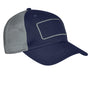 Big Accessories Mens Patch Adjustable Trucker Hat - Navy Blue/Grey/Grey