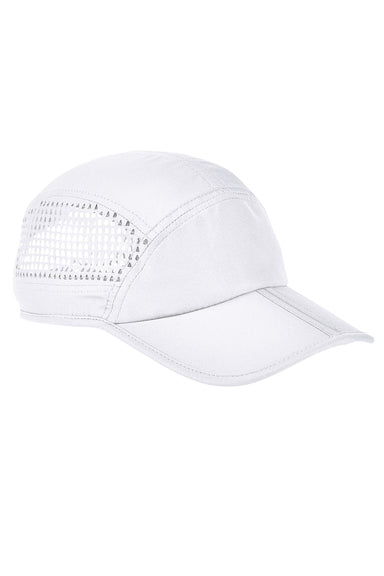 Big Accessories BA657 Mens Performance Foldable Bill Adjustable Hat White Flat Front