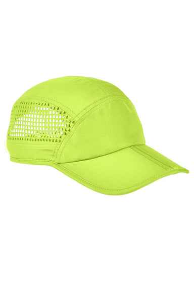 Big Accessories Hats BA657 Mens Performance Foldable Bill Adjustable Hat Neon Yellow Flat Front