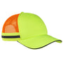Big Accessories Mens Adjustable Safety Trucker Hat - Neon Yellow/Neon Orange