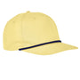 Big Accessories Mens Adjustable Rope Hat - Yellow/Navy Blue
