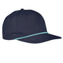 Big Accessories Mens Adjustable Rope Hat - Navy Blue/Mint Green