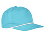 Big Accessories Mens Adjustable Rope Hat - Turquoise Blue/White