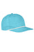 Big Accessories Hats BA671 Mens Adjustable Rope Hat Turquoise Blue/White Flat Front
