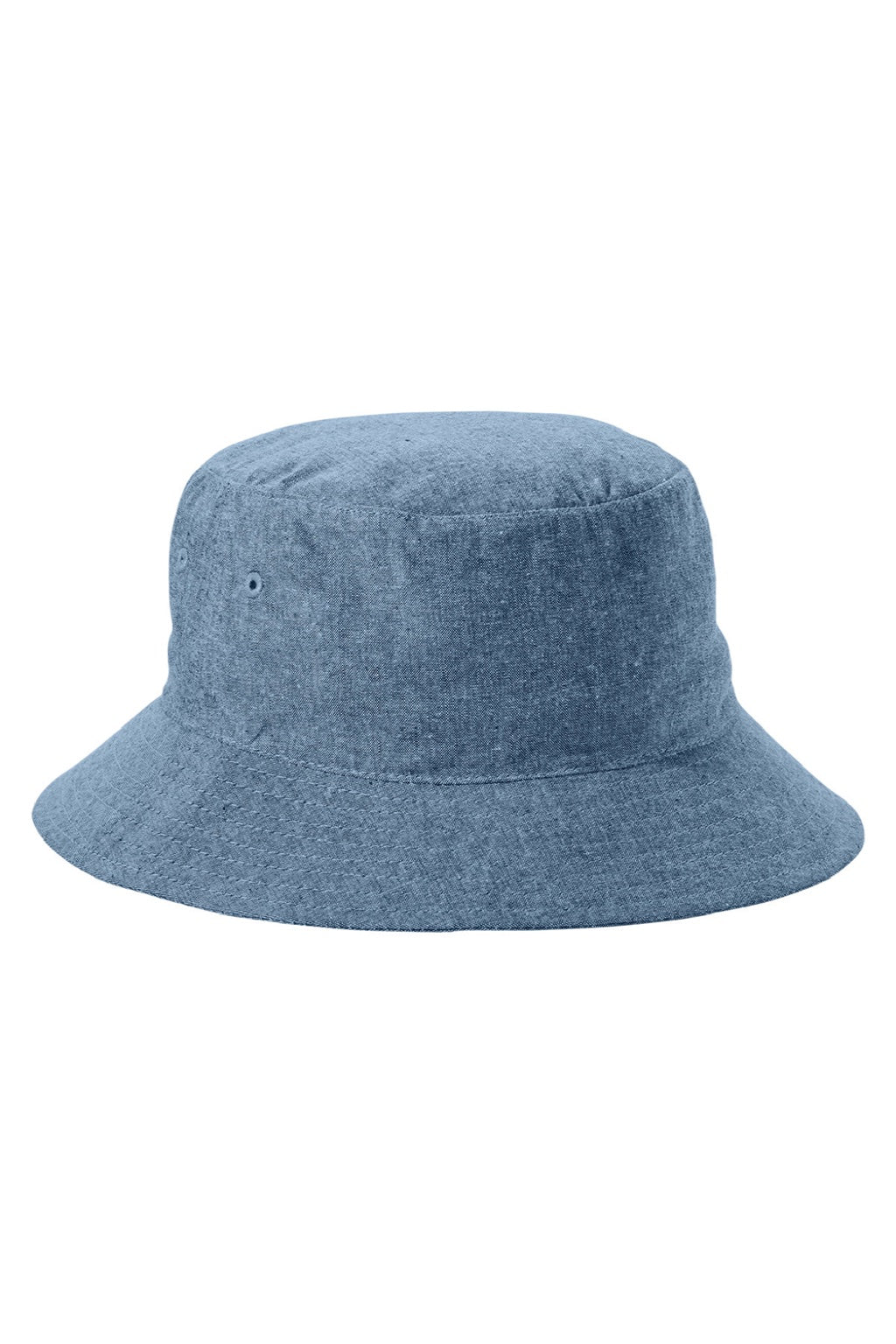 Big Accessories Hats BA676 Mens Crusher Bucket Hat Indigo Denim Blue Flat Front