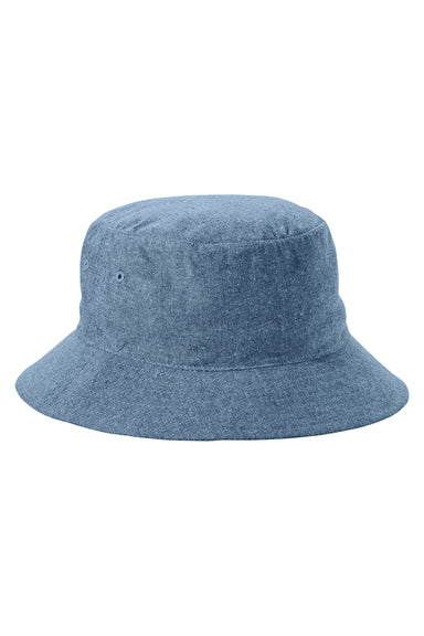 Big Accessories BA676 Mens Crusher Bucket Hat Indigo Denim Blue Flat Front