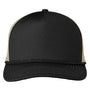 Big Accessories Hats Mens Lariat Ripstop Snapback Trucker Hat - Black