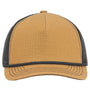 Big Accessories Hats Mens Lariat Ripstop Snapback Trucker Hat - Old Gold/Black