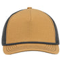 Big Accessories Mens Lariat Ripstop Snapback Trucker Hat - Old Gold/Black