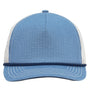 Big Accessories Mens Lariat Ripstop Snapback Trucker Hat - Slate Blue/Navy Blue