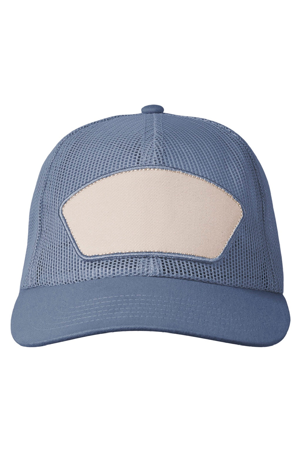 Big Accessories Hats BA682 Mens Homestead Full Mesh Snapback Trucker Hat Slate Blue Flat Front