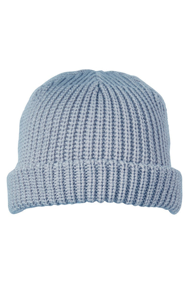 Big Accessories Hats BA698 Unisex Dock Beanie Slate Blue Flat Front
