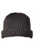 Big Accessories Hats BA698 Unisex Dock Beanie Charcoal Grey Flat Front