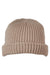 Big Accessories Hats BA698 Unisex Dock Beanie Khaki Brown Flat Front