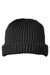 Big Accessories Hats BA698 Unisex Dock Beanie Black Flat Front