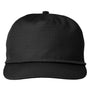 Big Accessories Mens Lariat Ripstop Snapback Hat - Black