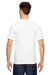 Bayside 7100 Mens USA Made Short Sleeve Crewneck T-Shirt w/ Pocket White Model Back