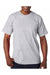 Bayside BA7100 Mens USA Made Short Sleeve Crewneck T-Shirt w/ Pocket Ash Grey Model Front