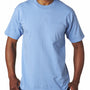 Bayside Mens USA Made Short Sleeve Crewneck T-Shirt w/ Pocket - Carolina Blue