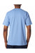 Bayside BA7100 Mens USA Made Short Sleeve Crewneck T-Shirt w/ Pocket Carolina Blue Model Back