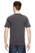 Bayside BA7100 Mens USA Made Short Sleeve Crewneck T-Shirt w/ Pocket Charcoal Grey Model Back