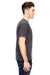 Bayside 7100 Mens USA Made Short Sleeve Crewneck T-Shirt w/ Pocket Charcoal Grey Model Side