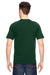 Bayside BA7100 Mens USA Made Short Sleeve Crewneck T-Shirt w/ Pocket Forest Green Model Back