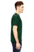 Bayside BA7100 Mens USA Made Short Sleeve Crewneck T-Shirt w/ Pocket Forest Green Model Side