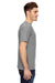 Bayside BA7100 Mens USA Made Short Sleeve Crewneck T-Shirt w/ Pocket Dark Ash Grey Model Side
